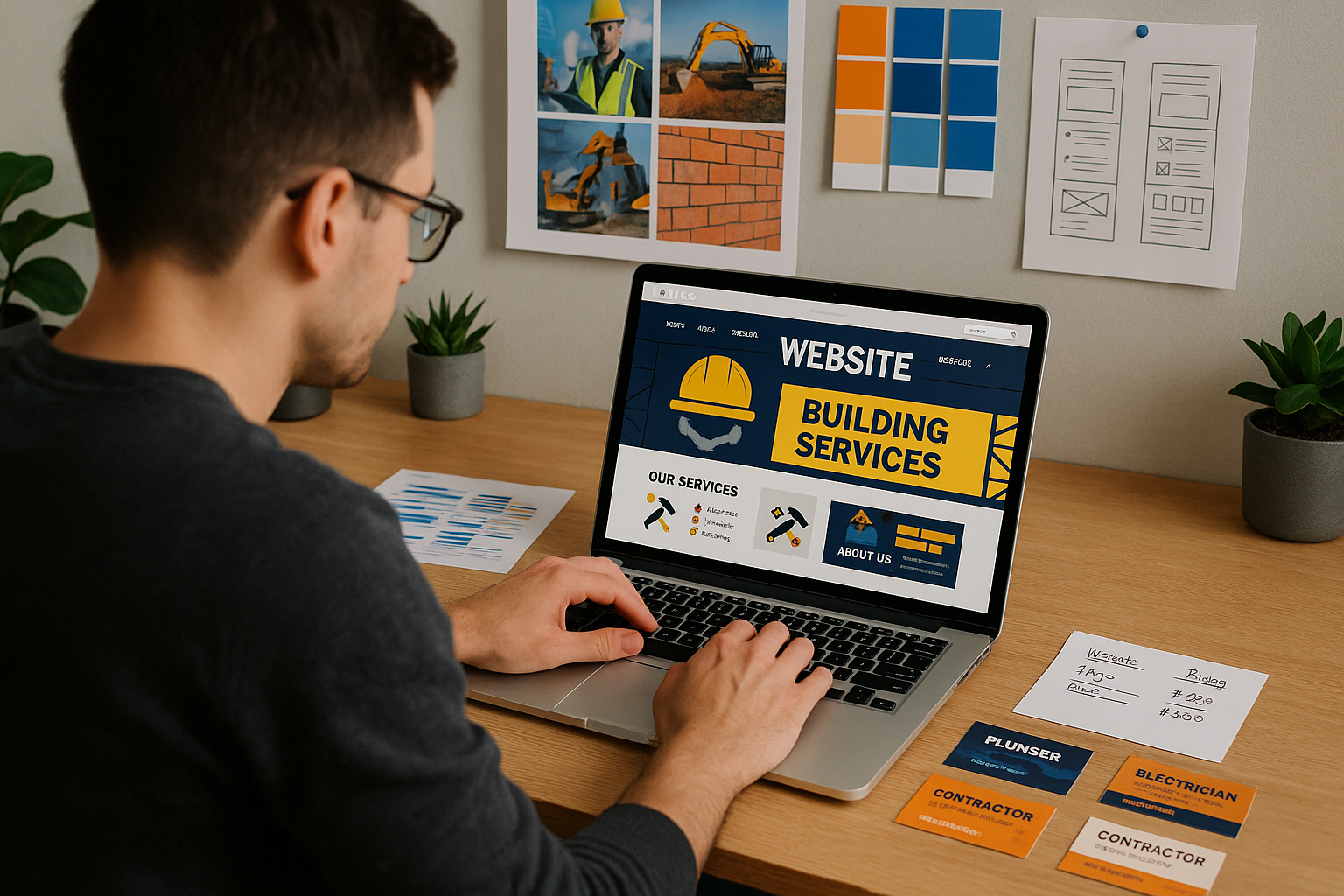 More of a person doing a website for a tradesman